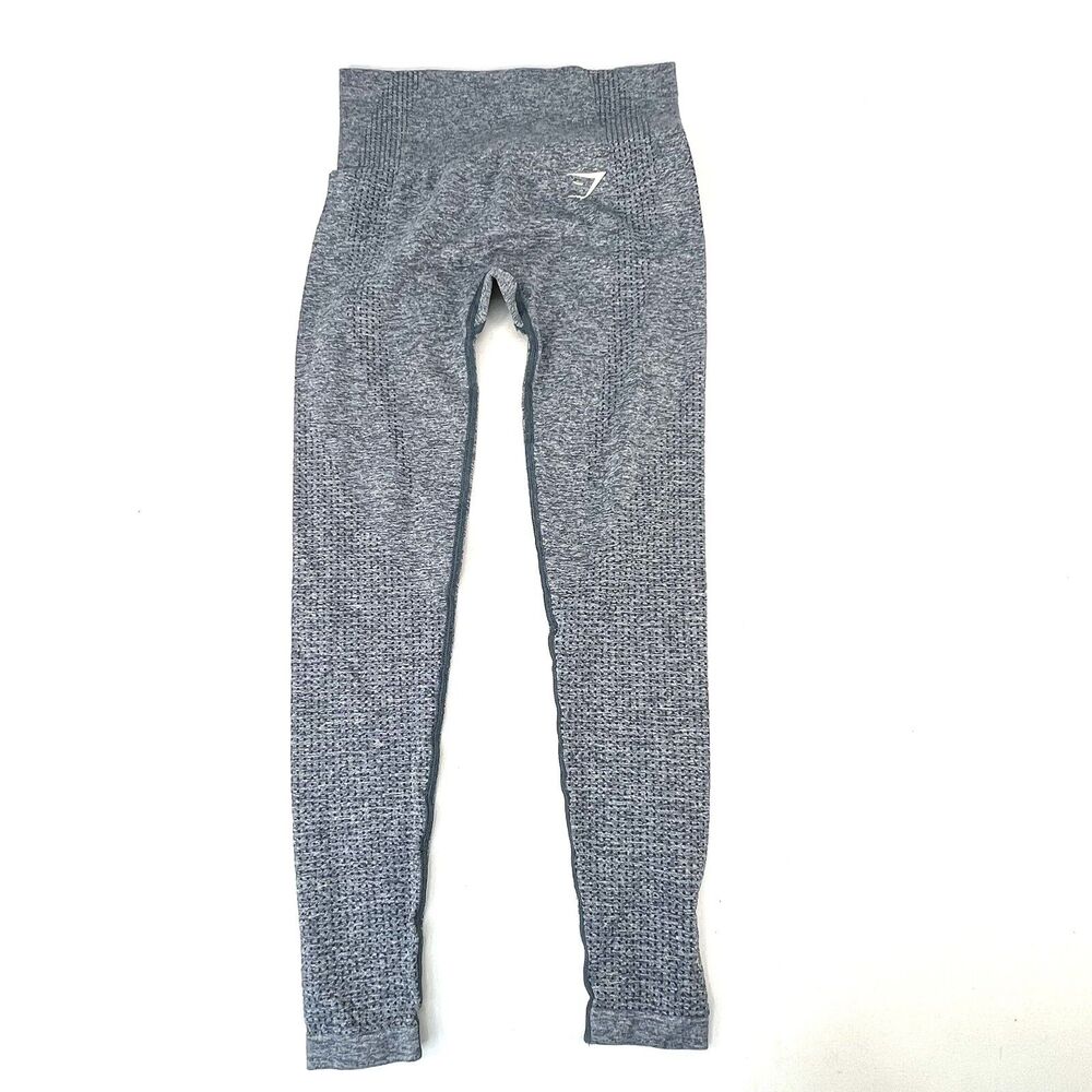 Gymshark Vital Seamless Blue Heathered High Waisted Gym Sports Leggings Size XS